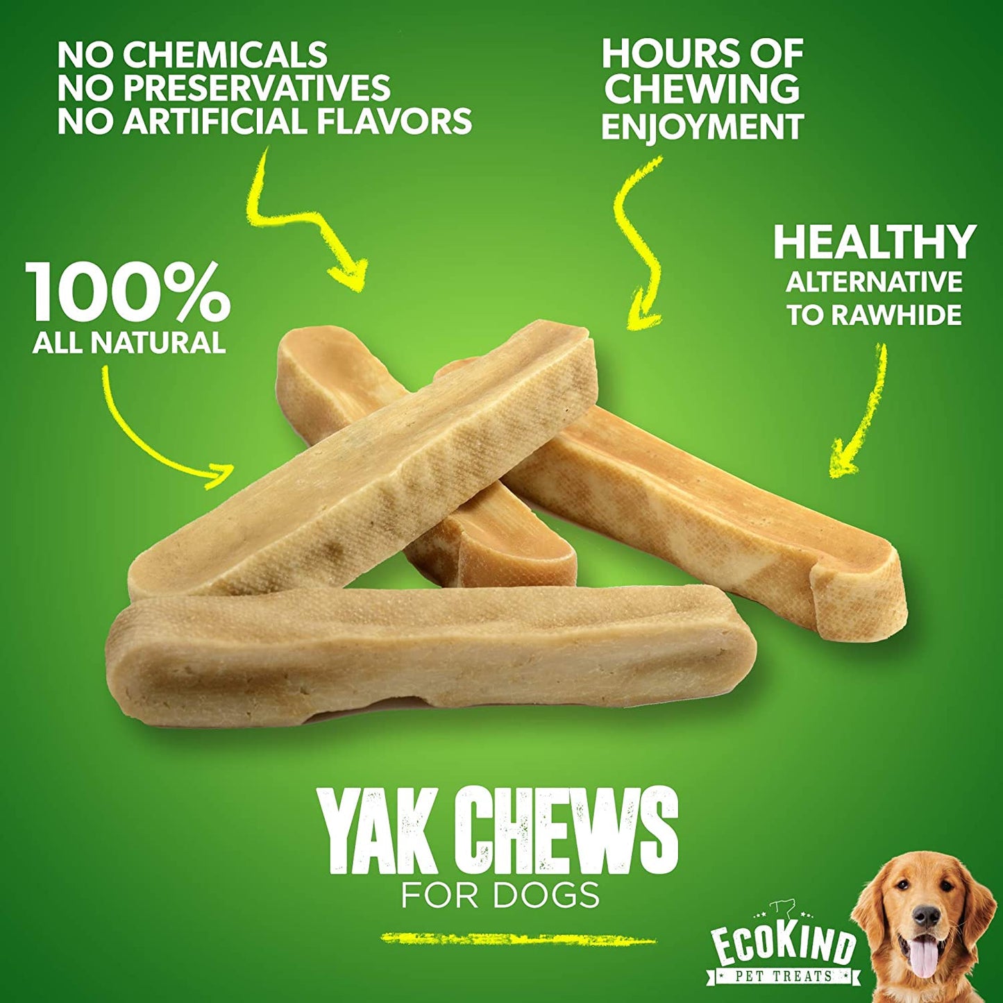 Gold Yak Chews for Small Dogs – Organic Himalayan Dog Treats