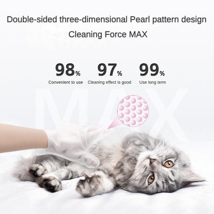 PET Cleaning Deodorizing Bathing Wipes Fordogs and Cats, Nourish Fur Coconut Oilgrooming Wipes for Dogs, Pet Cleaning Gloveswipes for Daily Care and Traveling.Hypoallergenic