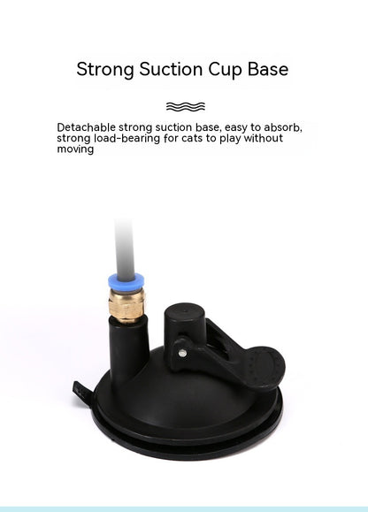 Cat Toy Long Brush Holder Suction Cup with Bell