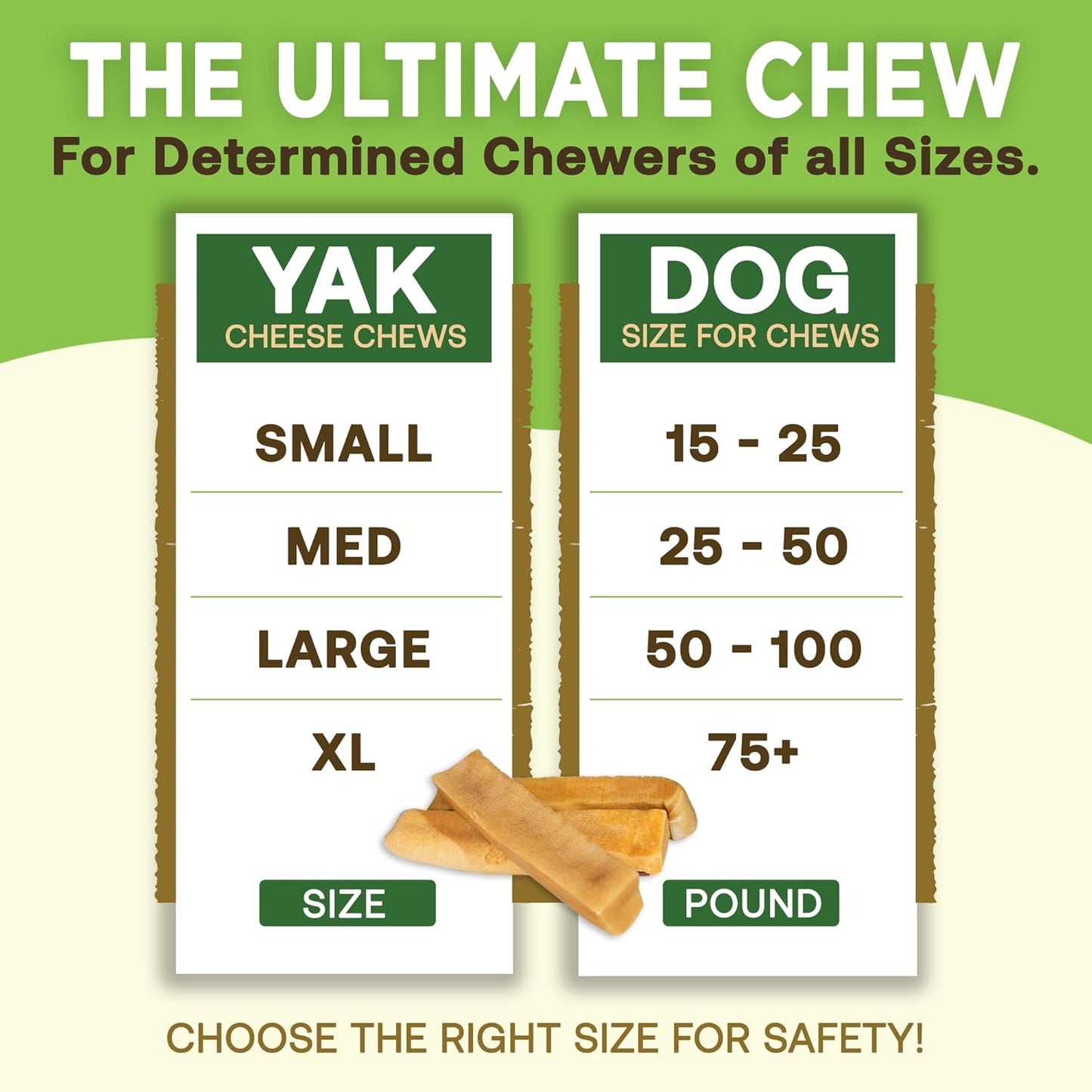 Gold Yak Chews for Small Dogs – Organic Himalayan Dog Treats