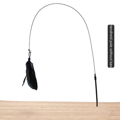 Cat Toy Long Brush Holder Suction Cup with Bell