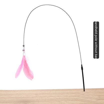 Cat Toy Long Brush Holder Suction Cup with Bell