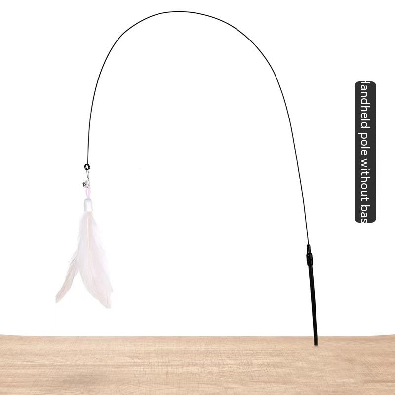 Cat Toy Long Brush Holder Suction Cup with Bell