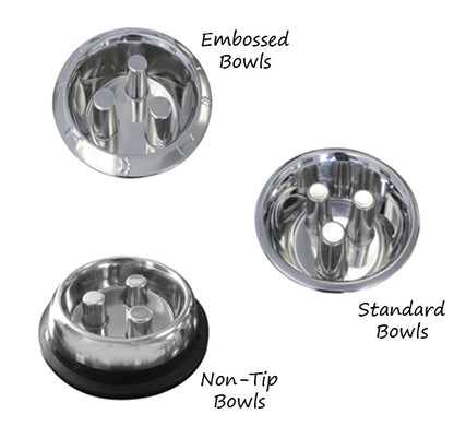 QT Dog Brake-Fast stainless steel slow feed dog bowl size guide