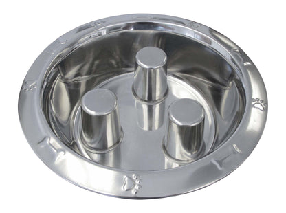 QT Dog Brake-Fast stainless steel slow feed dog bowl